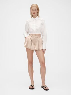 NWOT GapStudio Beige Bubble Mini Skort